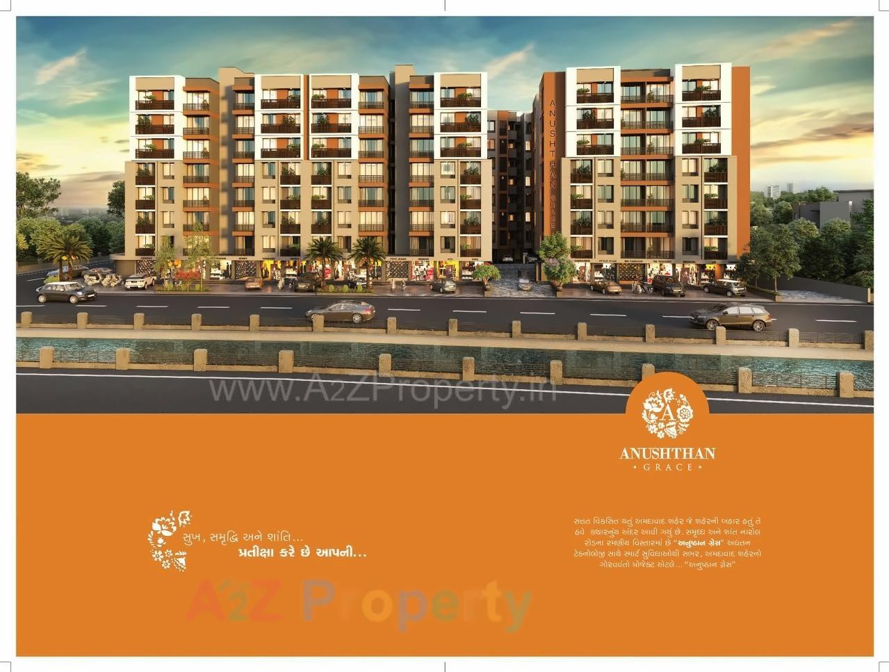 3D Elevation of real estate project Anushthan Grace located at Vatva, Ahmedabad, Gujarat