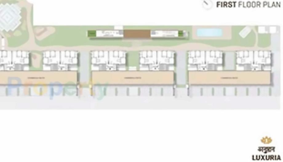 Layout of real estate project Anushthan located at Chenpur, Ahmedabad, Gujarat