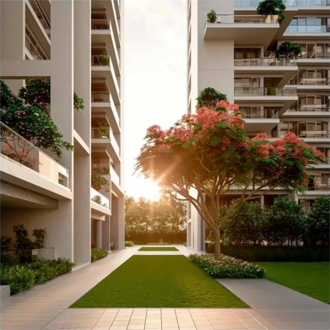 3D Elevation of real estate project Anutham located at Gota, Ahmedabad, Gujarat