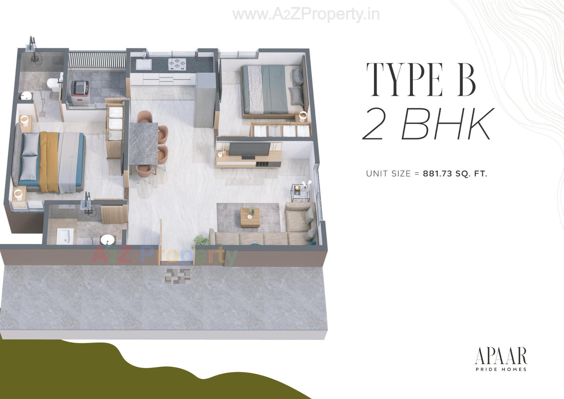 Layout of real estate project Apaar Pride Homes located at Fatehwadi, Ahmedabad, Gujarat