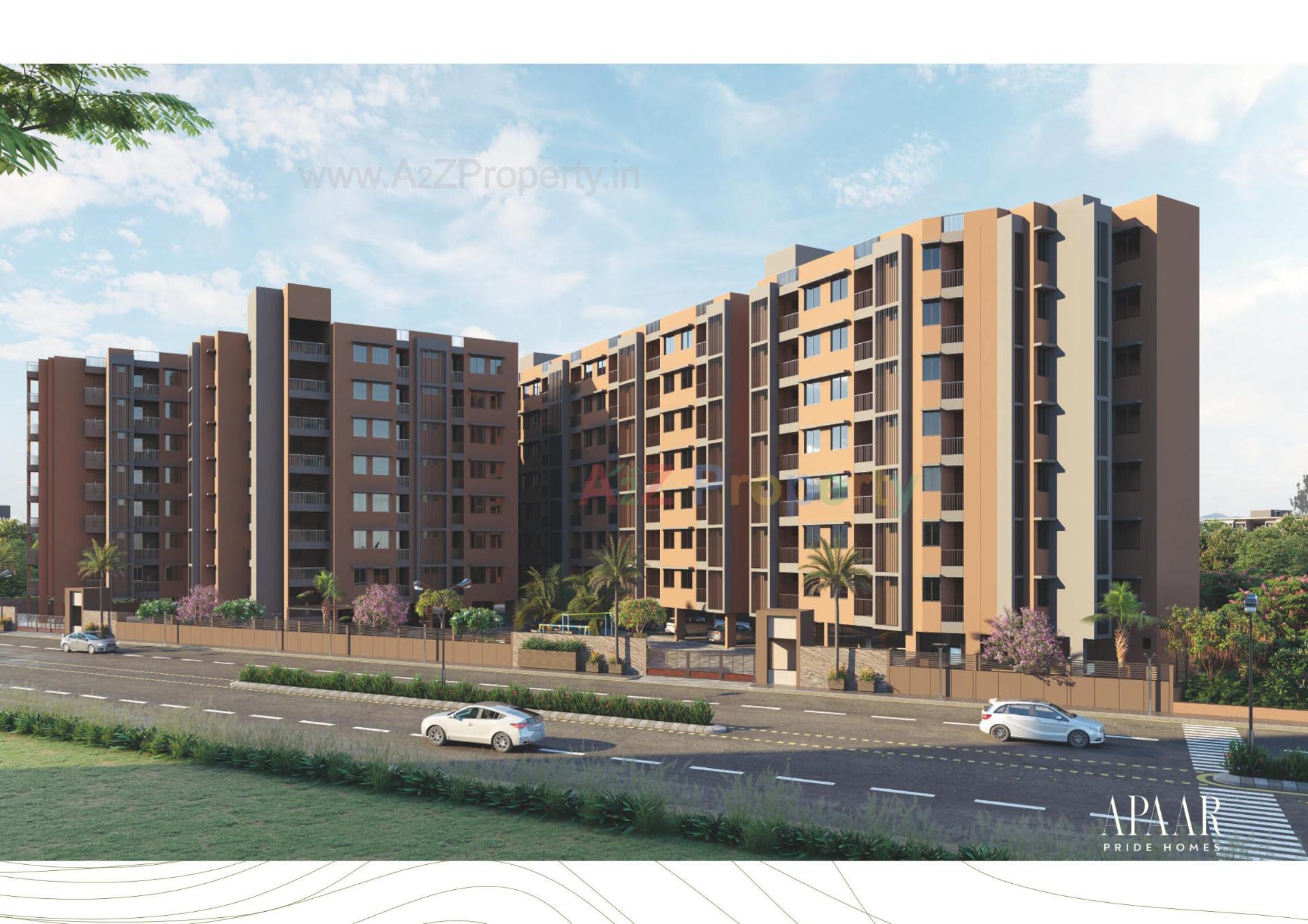 3D Elevation of real estate project Apaar Pride Homes located at Fatehwadi, Ahmedabad, Gujarat