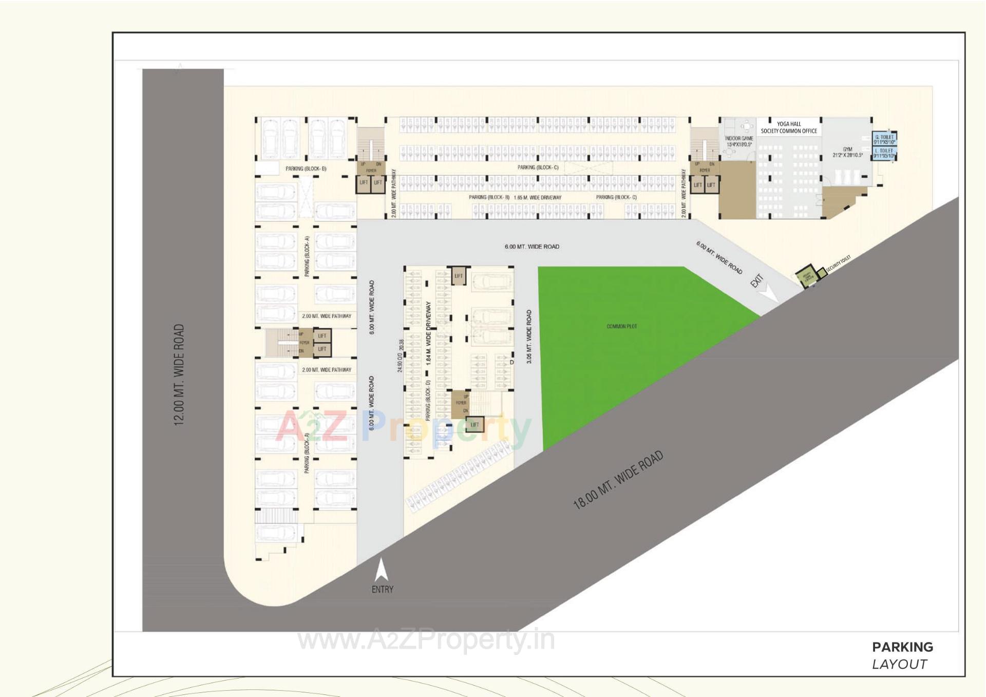 Layout of real estate project Apaar Pride Homes located at Fatehwadi, Ahmedabad, Gujarat