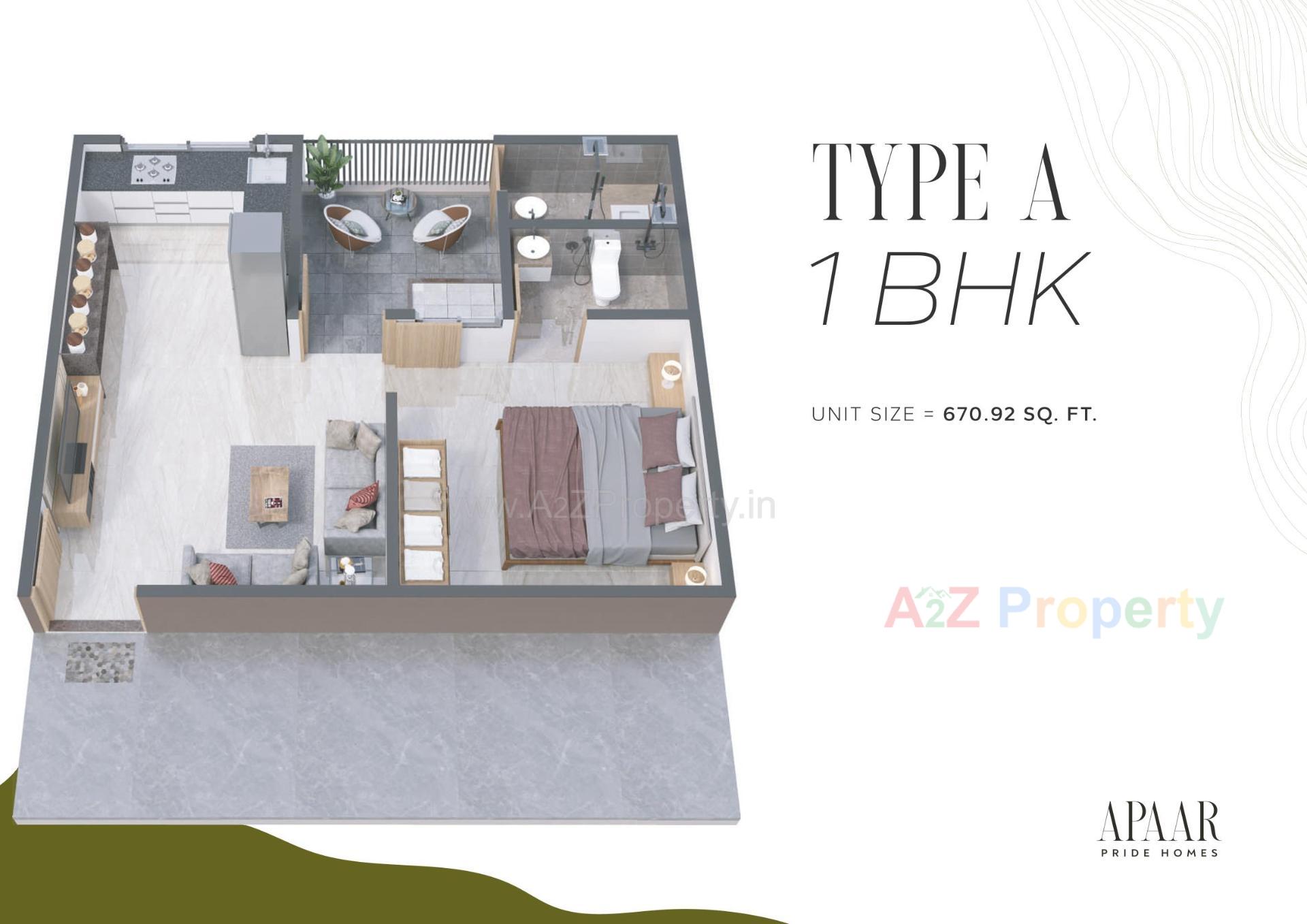 Layout of real estate project Apaar Pride Homes located at Fatehwadi, Ahmedabad, Gujarat