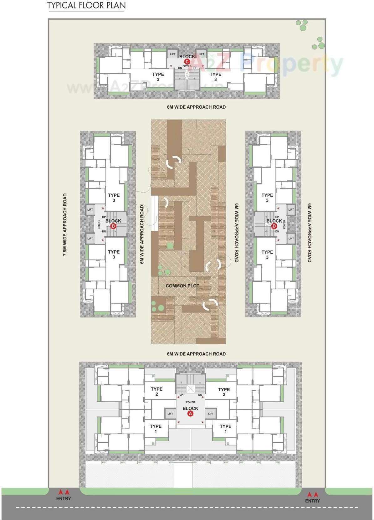 Layout of real estate project Apoorvam located at Gota, Ahmedabad, Gujarat