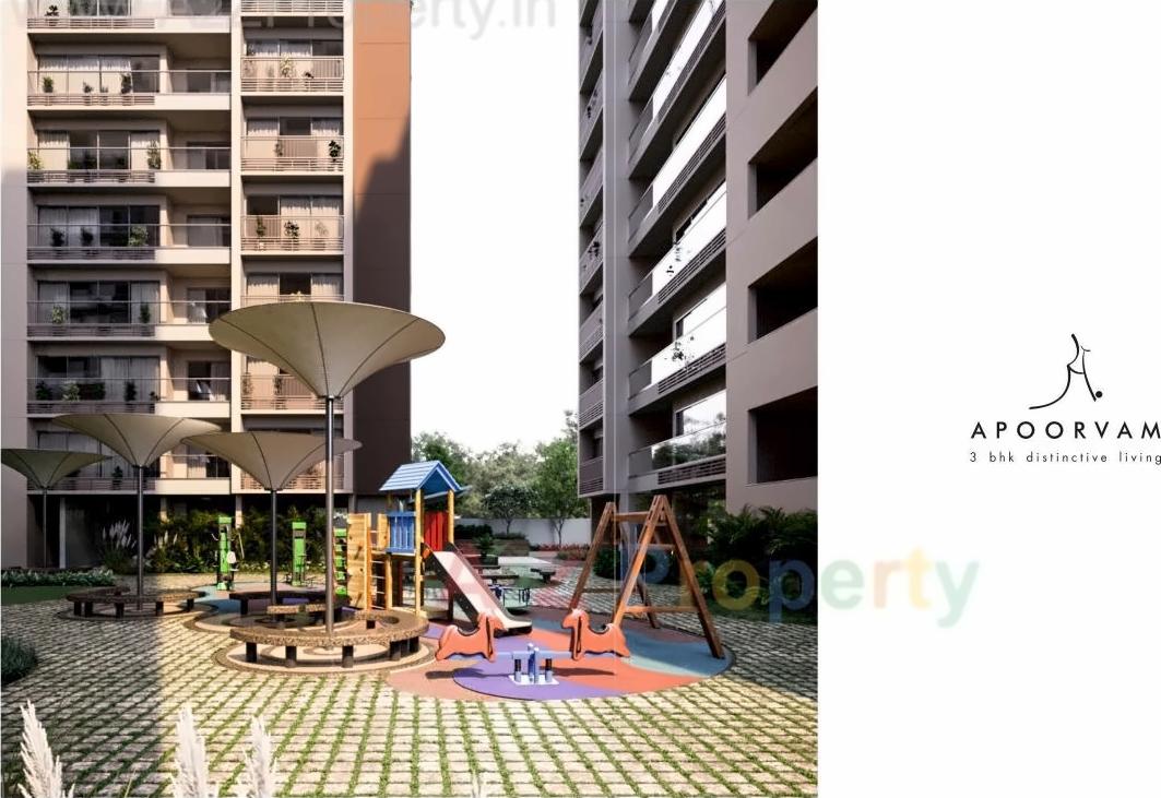 3D Elevation of real estate project Apoorvam located at Gota, Ahmedabad, Gujarat