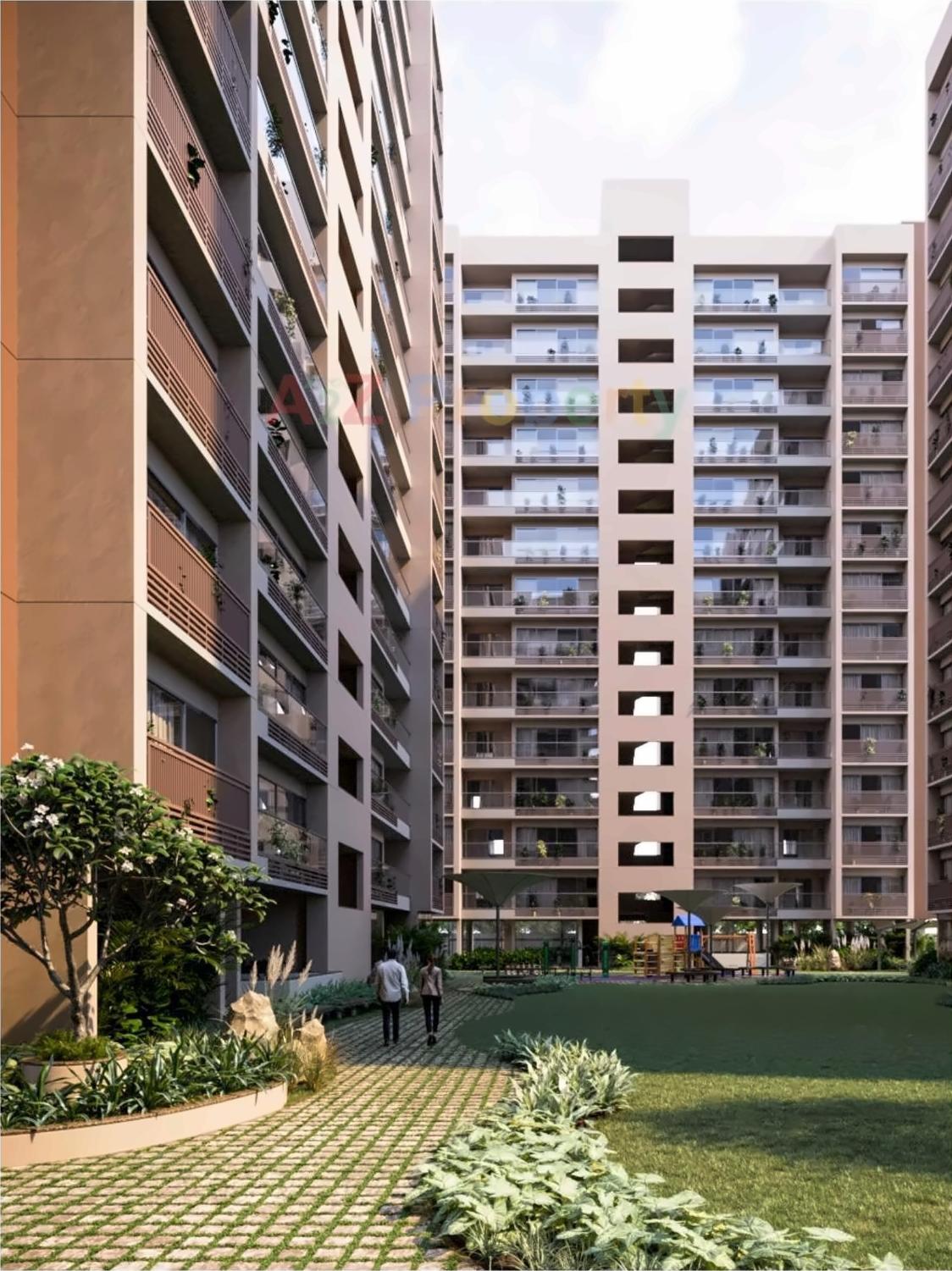 3D Elevation of real estate project Apoorvam located at Gota, Ahmedabad, Gujarat