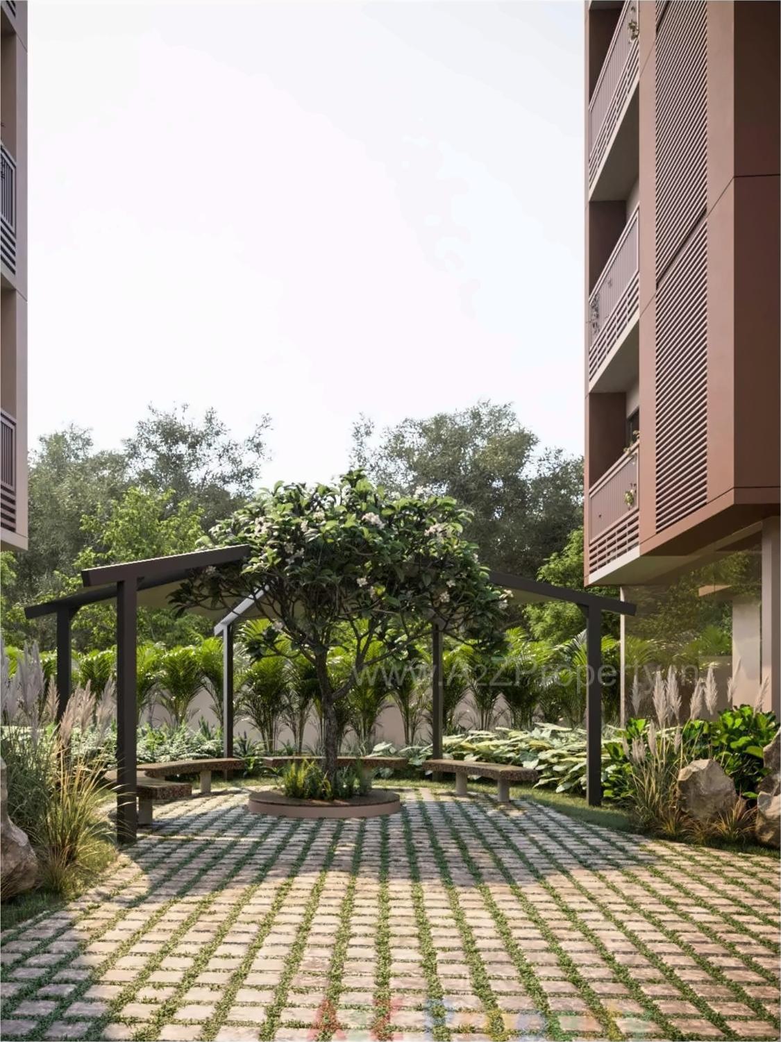 3D Elevation of real estate project Apoorvam located at Gota, Ahmedabad, Gujarat