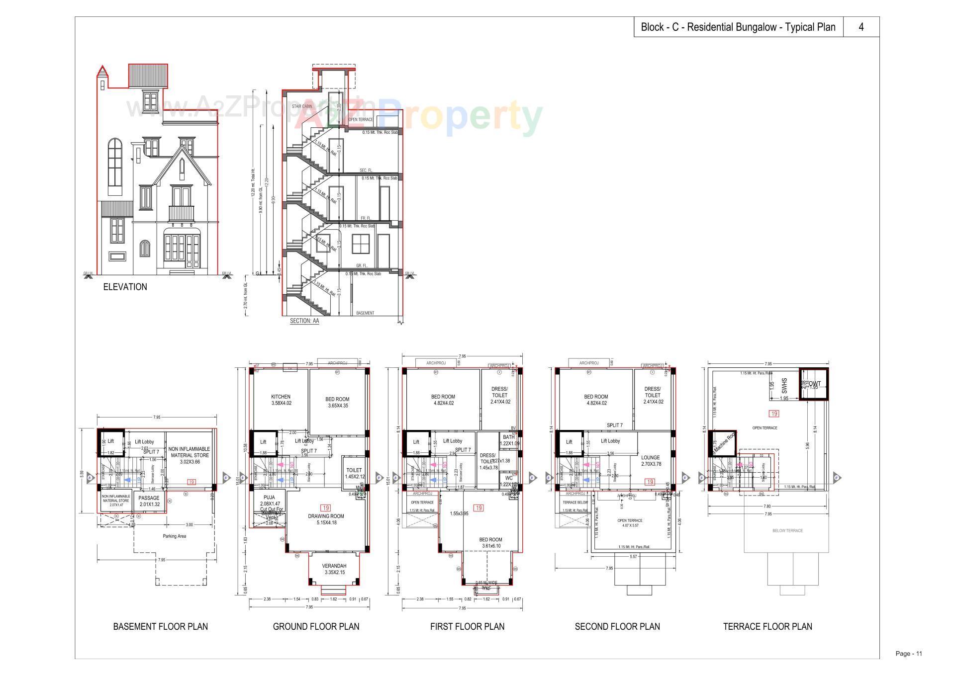 Layout of real estate project Apricity Bungalows located at Ognaj, Ahmedabad, Gujarat