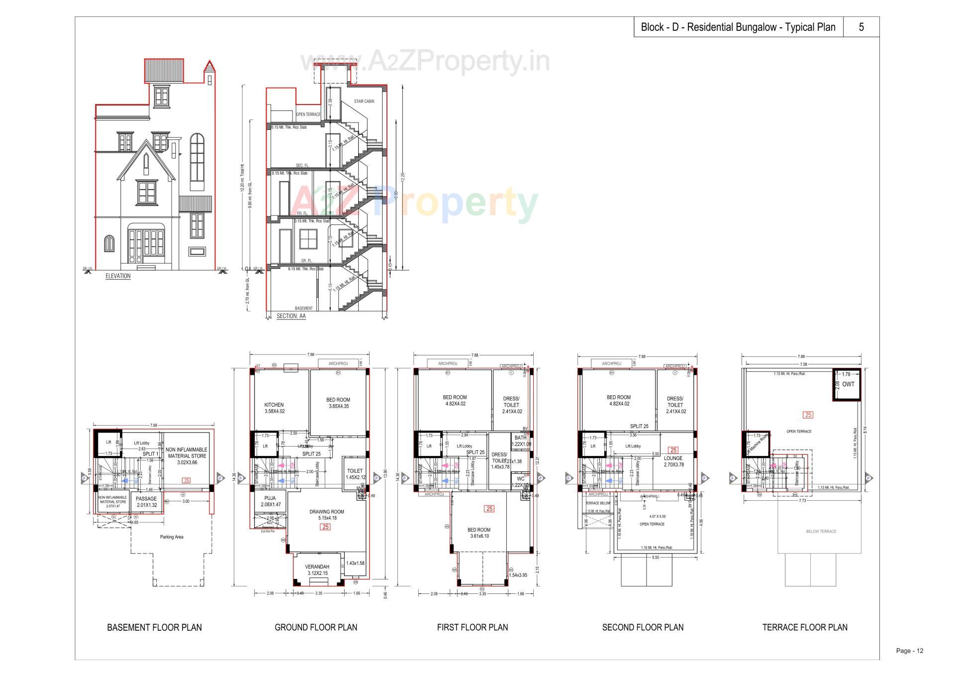 Layout of real estate project Apricity Bungalows located at Ognaj, Ahmedabad, Gujarat