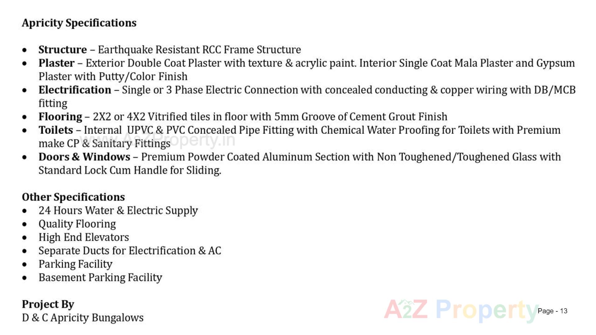  of real estate project Apricity Bungalows located at Ognaj, Ahmedabad, Gujarat