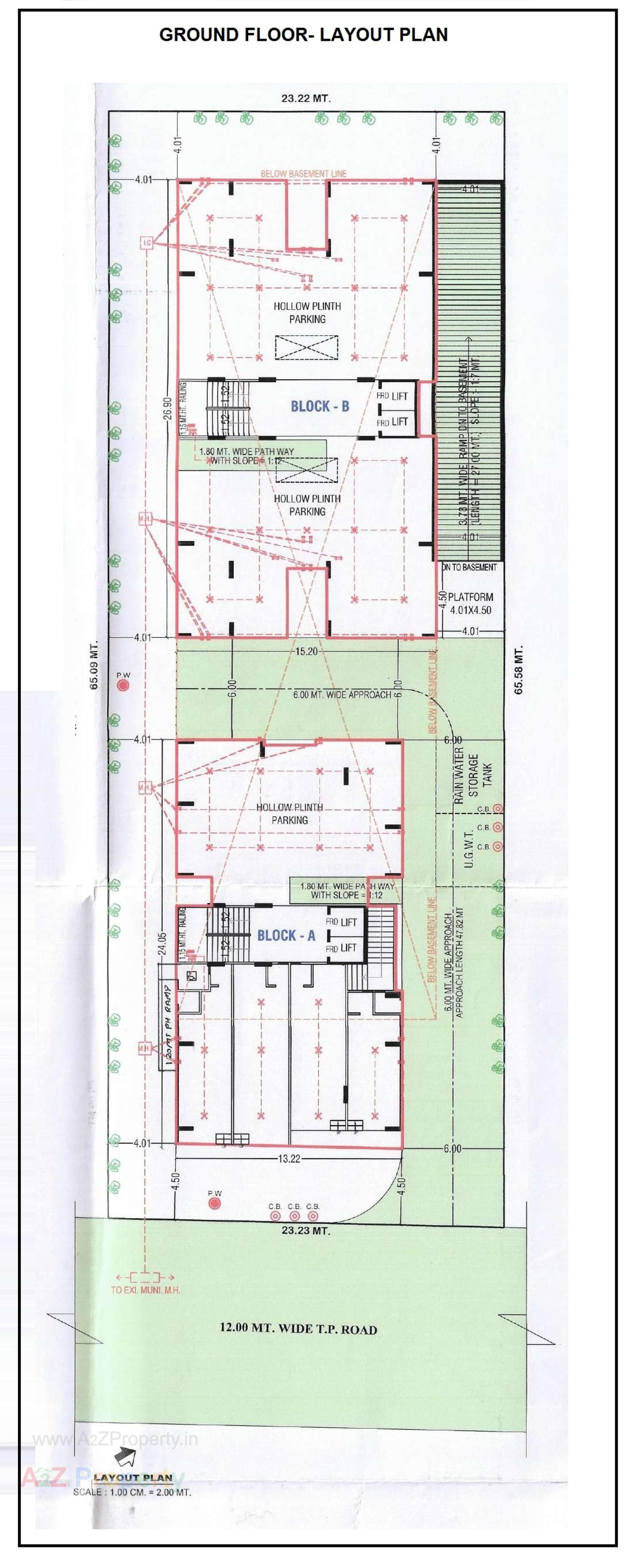 Layout of real estate project Aradhana Arise located at Ghuma, Ahmedabad, Gujarat