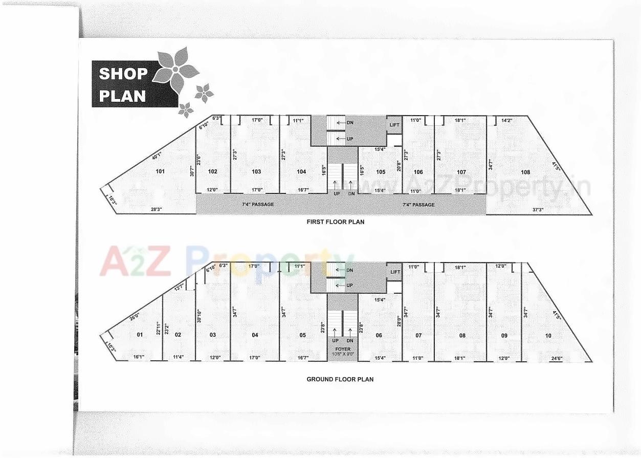 Layout of real estate project Aradhana Residency located at Nikol, Ahmedabad, Gujarat