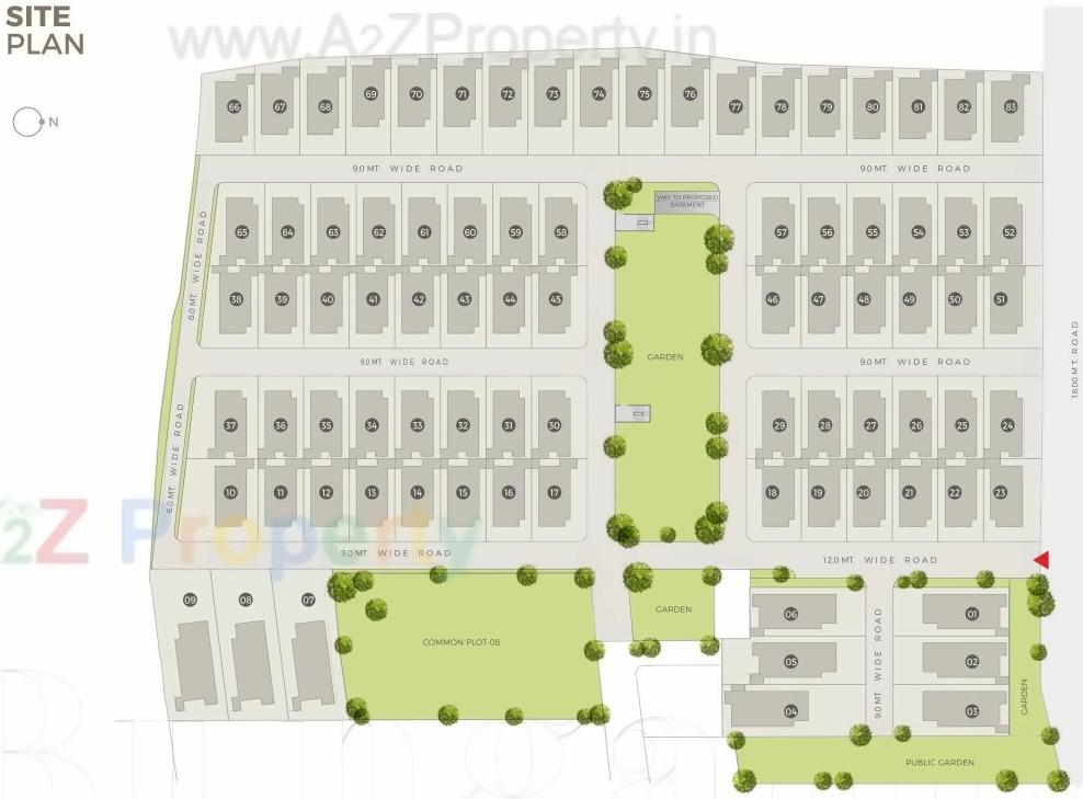 Layout of real estate project Aravalli By Ratnaakar located at Ahmedabad, Ahmedabad, Gujarat