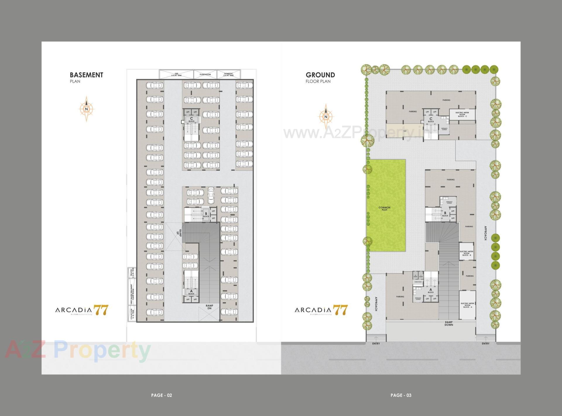 Layout of real estate project Arcadia located at Ahmedabad, Ahmedabad, Gujarat