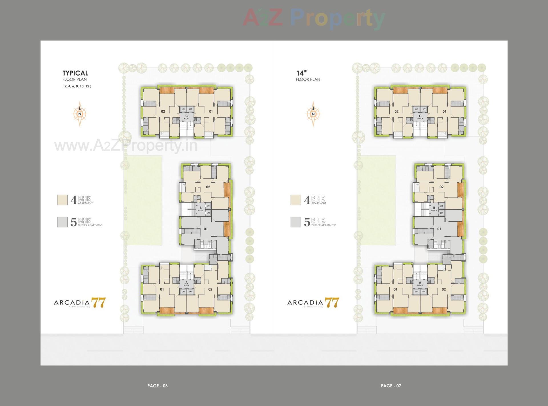 Layout of real estate project Arcadia located at Ahmedabad, Ahmedabad, Gujarat