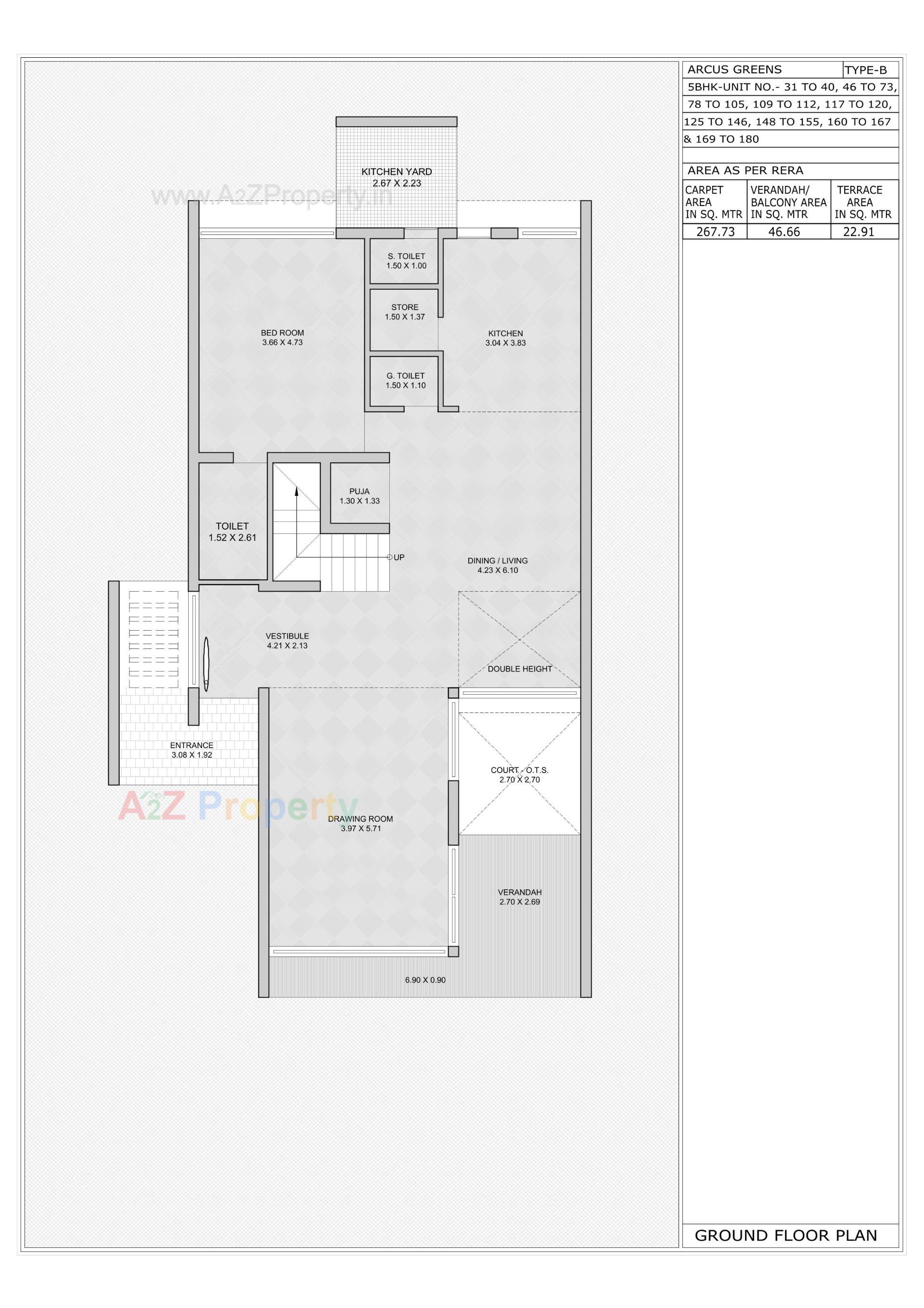 Layout of real estate project Arcus Greens located at Sanathal - Telav, Ahmedabad, Gujarat
