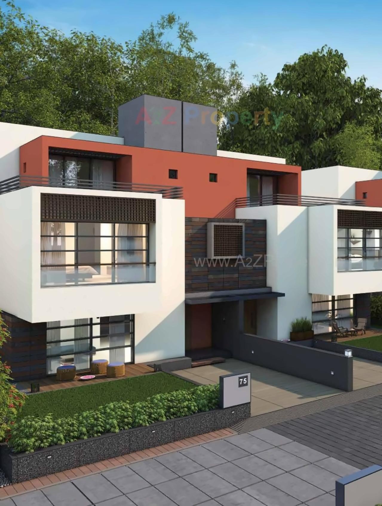 3D Elevation of real estate project Arcus Villa located at Sanand, Ahmedabad, Gujarat