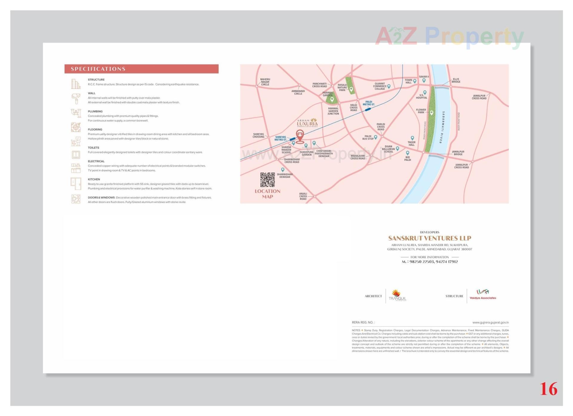  of real estate project Arham Luxuria located at Paldi, Ahmedabad, Gujarat
