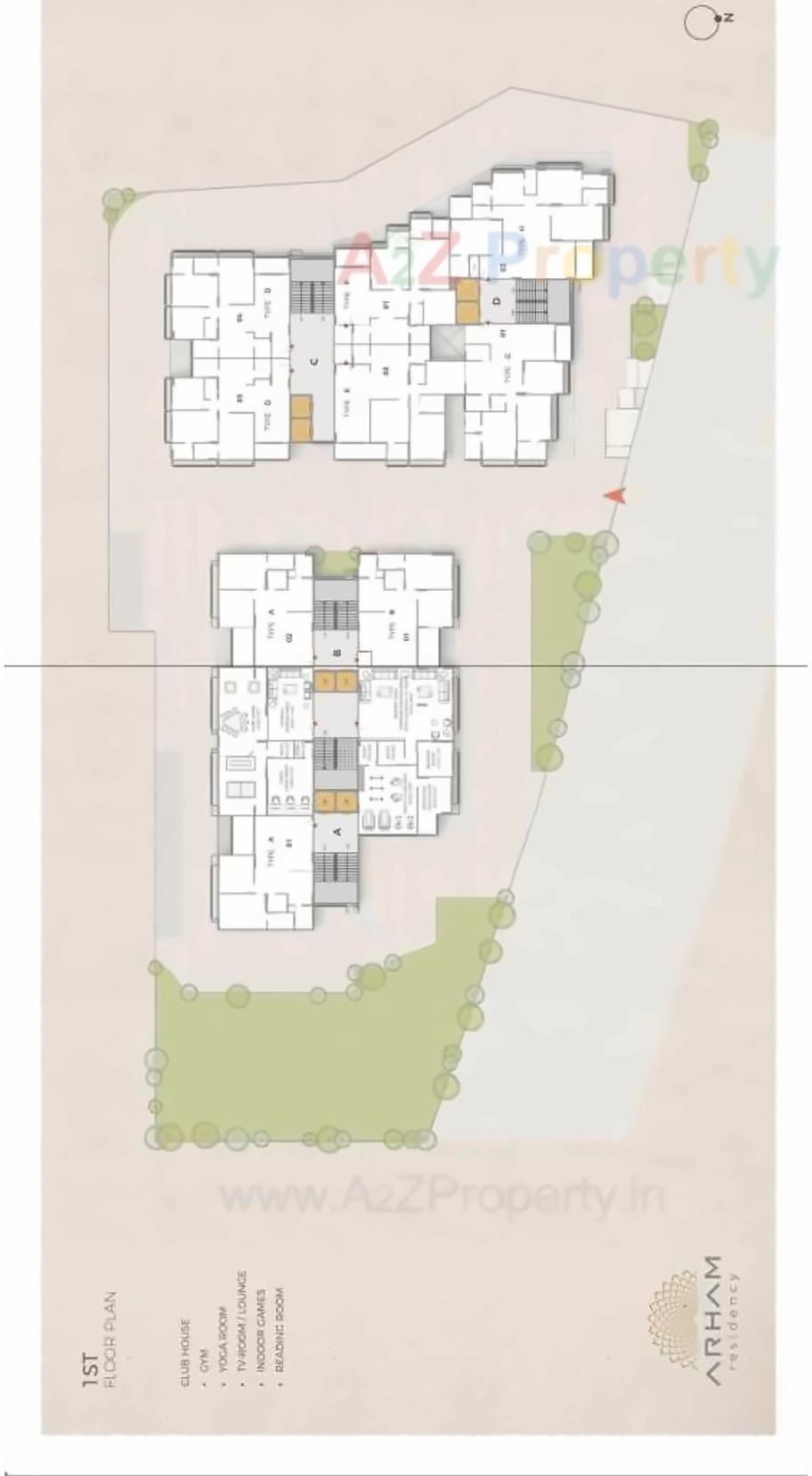 Layout of real estate project Arham Residency located at Asarwa, Ahmedabad, Gujarat