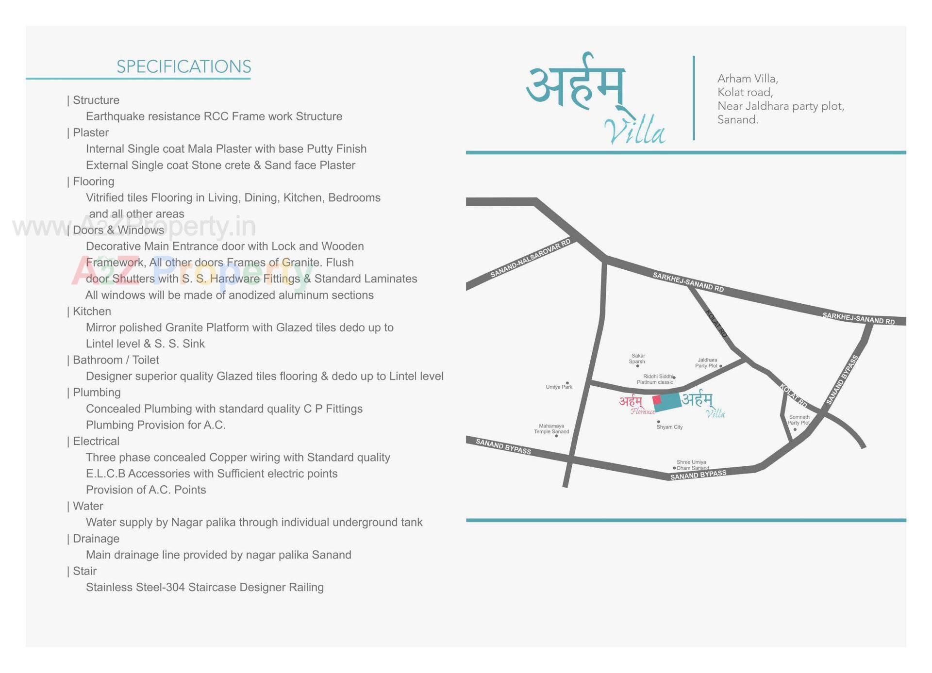 of real estate project Arham Villa located at Ta, Ahmedabad, Gujarat