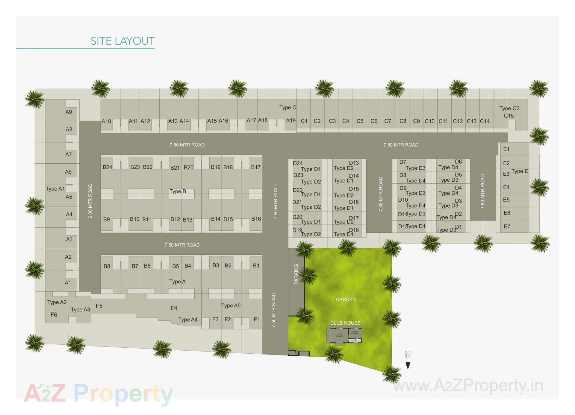 Layout of real estate project Arham Villa located at Ta, Ahmedabad, Gujarat