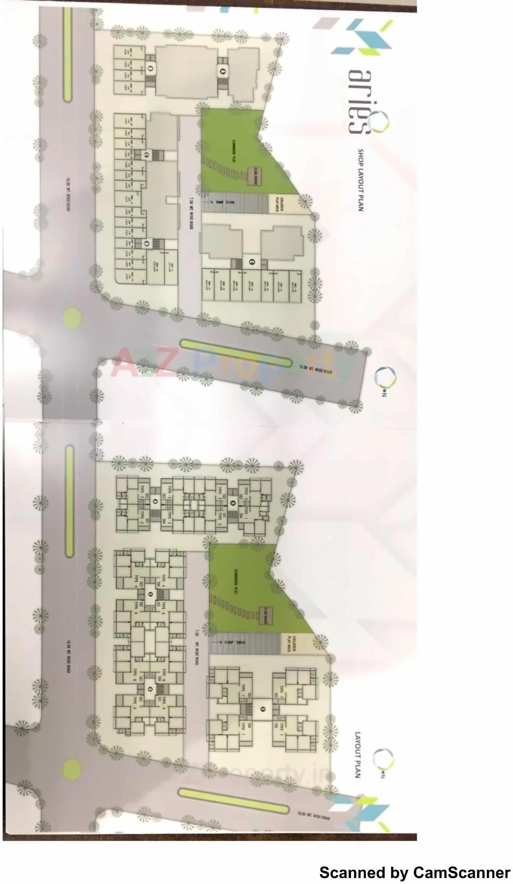 Layout of real estate project Aries Heights located at Nikol, Ahmedabad, Gujarat
