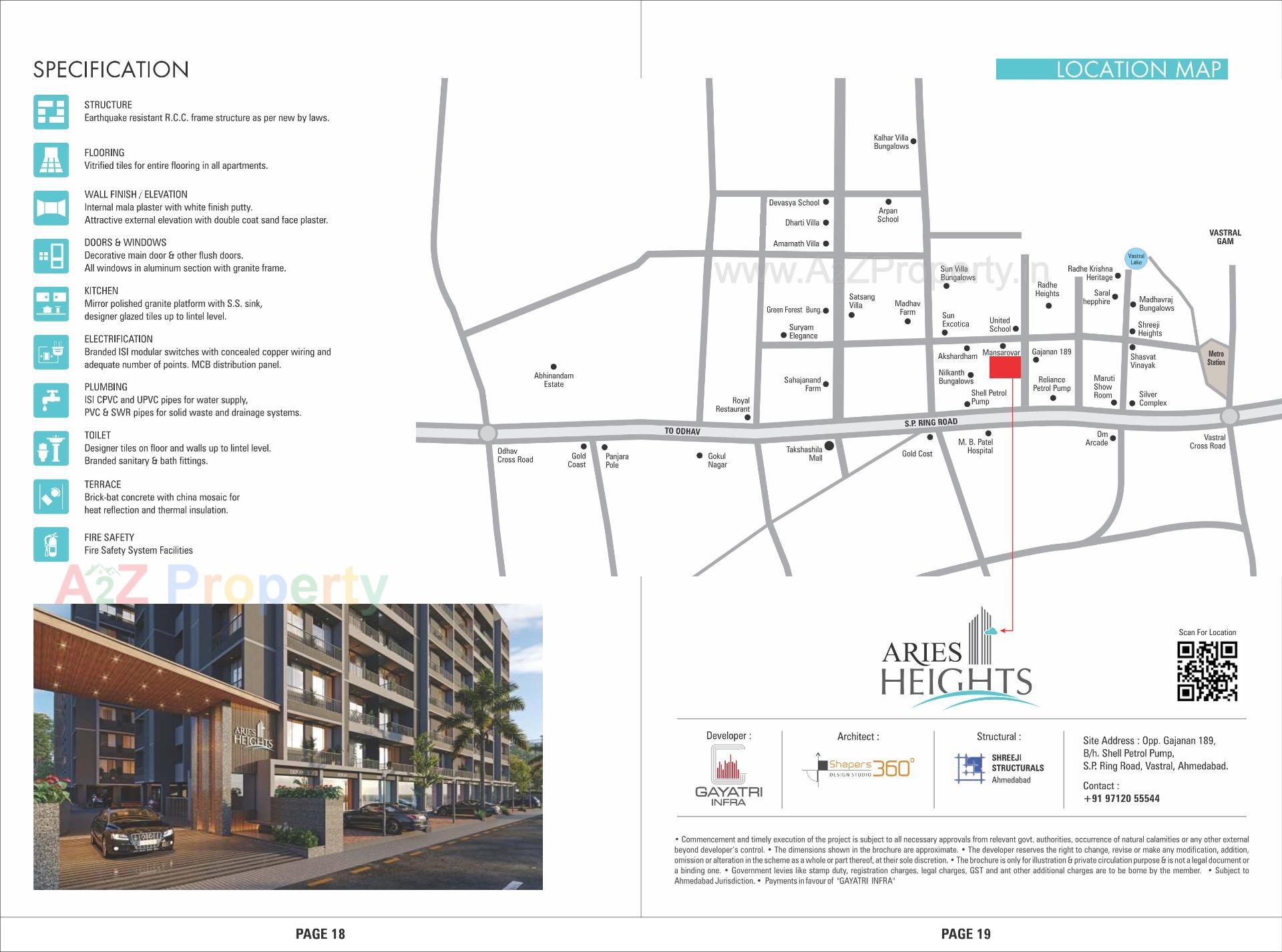  of real estate project Aries Heights located at Vastral, Ahmedabad, Gujarat
