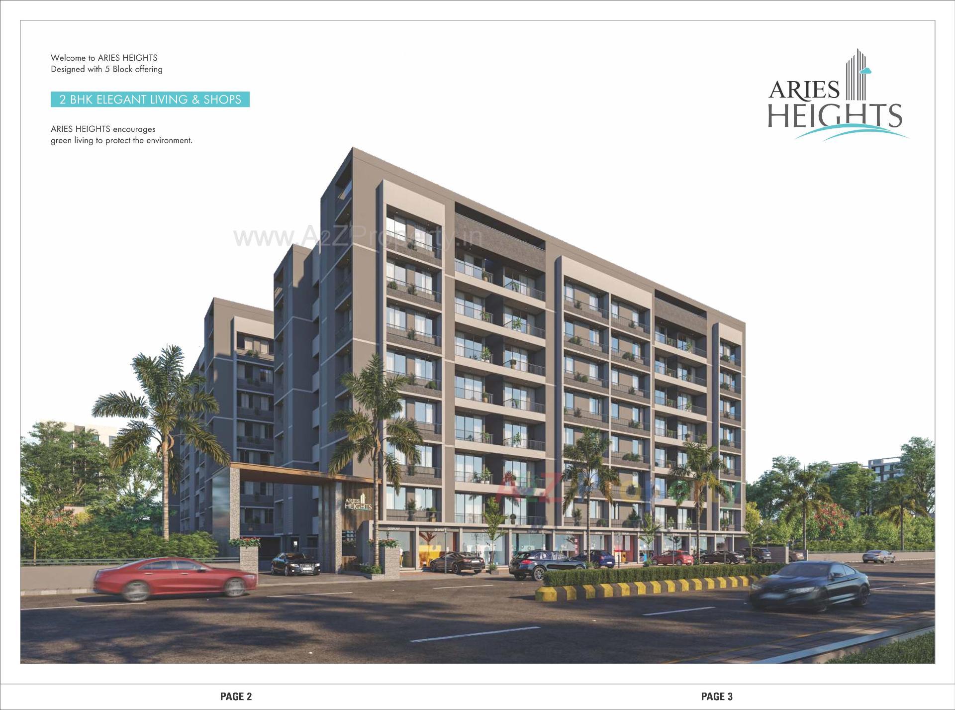 3D Elevation of real estate project Aries Heights located at Vastral, Ahmedabad, Gujarat