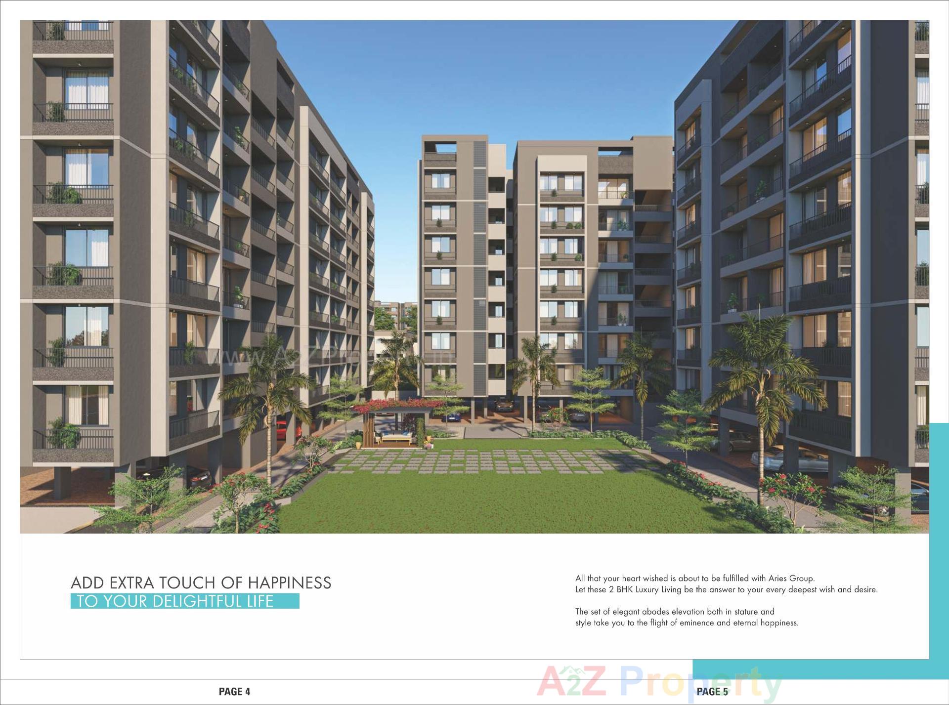 3D Elevation of real estate project Aries Heights located at Vastral, Ahmedabad, Gujarat