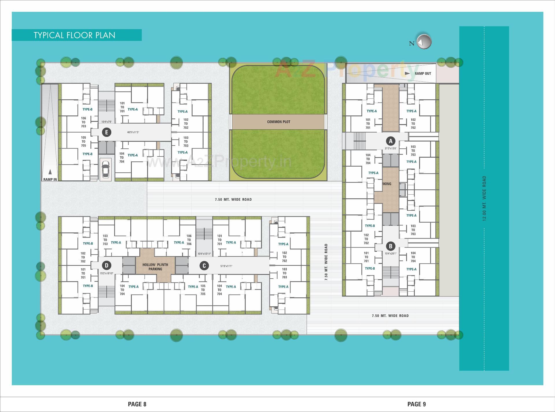 Layout of real estate project Aries Heights located at Vastral, Ahmedabad, Gujarat