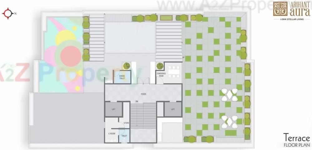 Layout of real estate project Arihant Aura located at Paldi, Ahmedabad, Gujarat