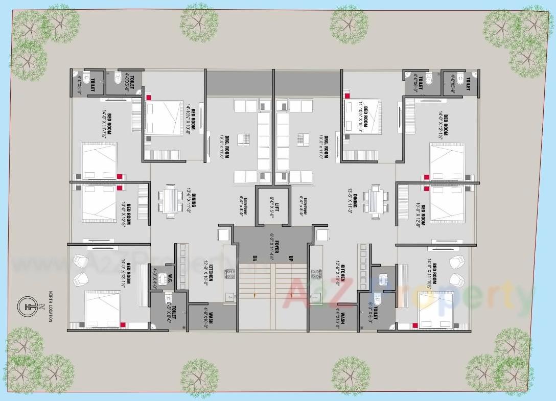 Layout of real estate project Arihant Doctor Park located at Vadaj, Ahmedabad, Gujarat