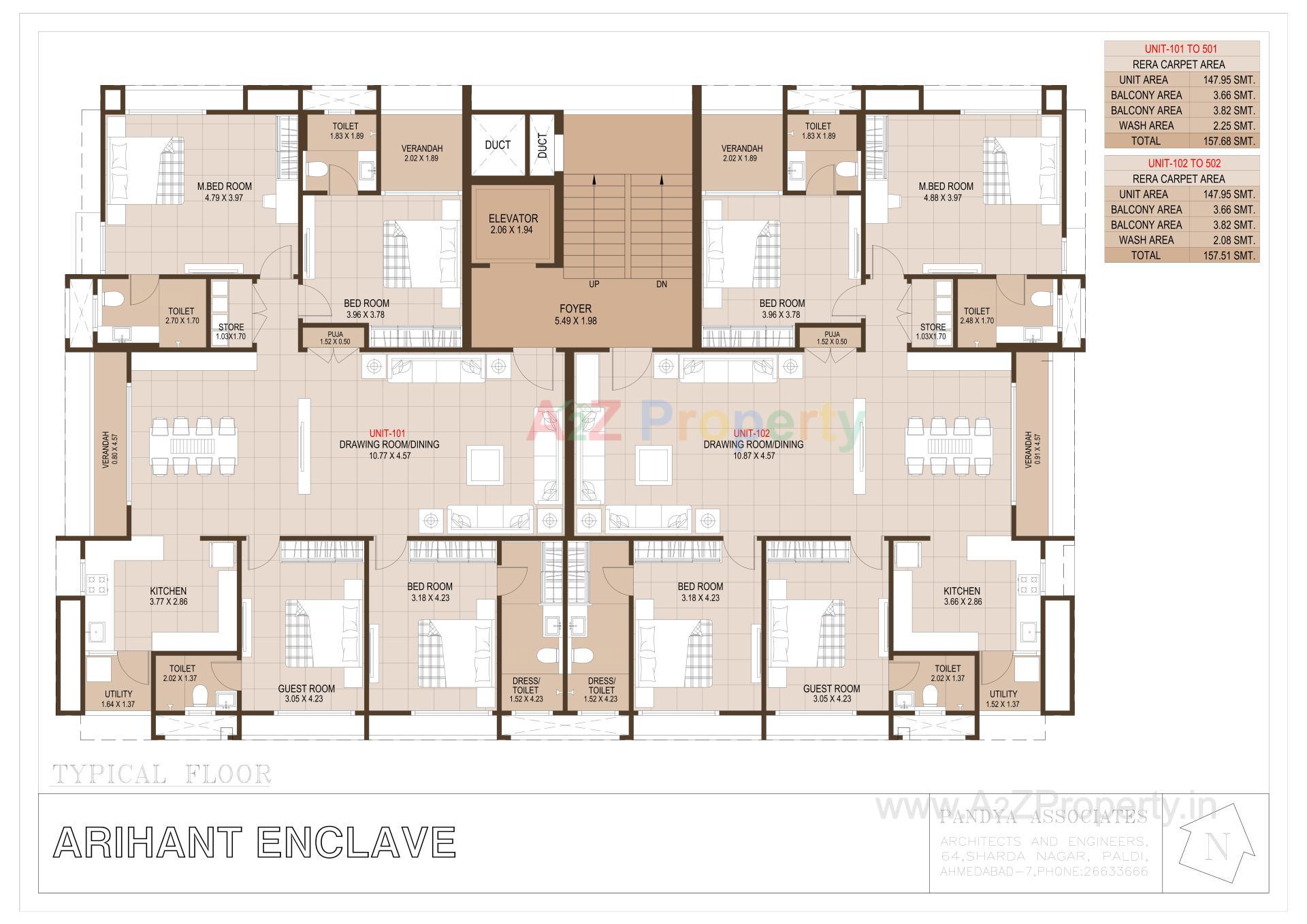 Layout of real estate project Arihant Enclave located at Changispur, Ahmedabad, Gujarat