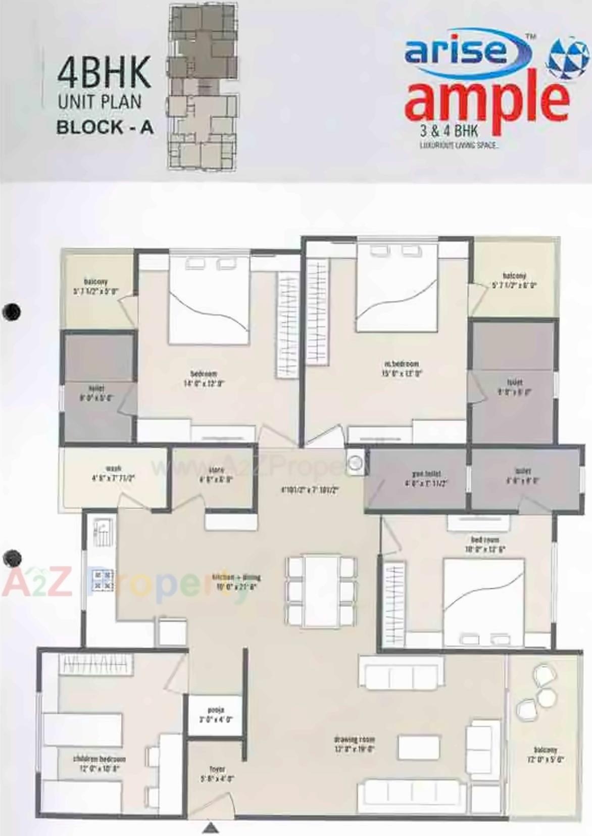 Layout of real estate project Arise Ample located at Gota, Ahmedabad, Gujarat