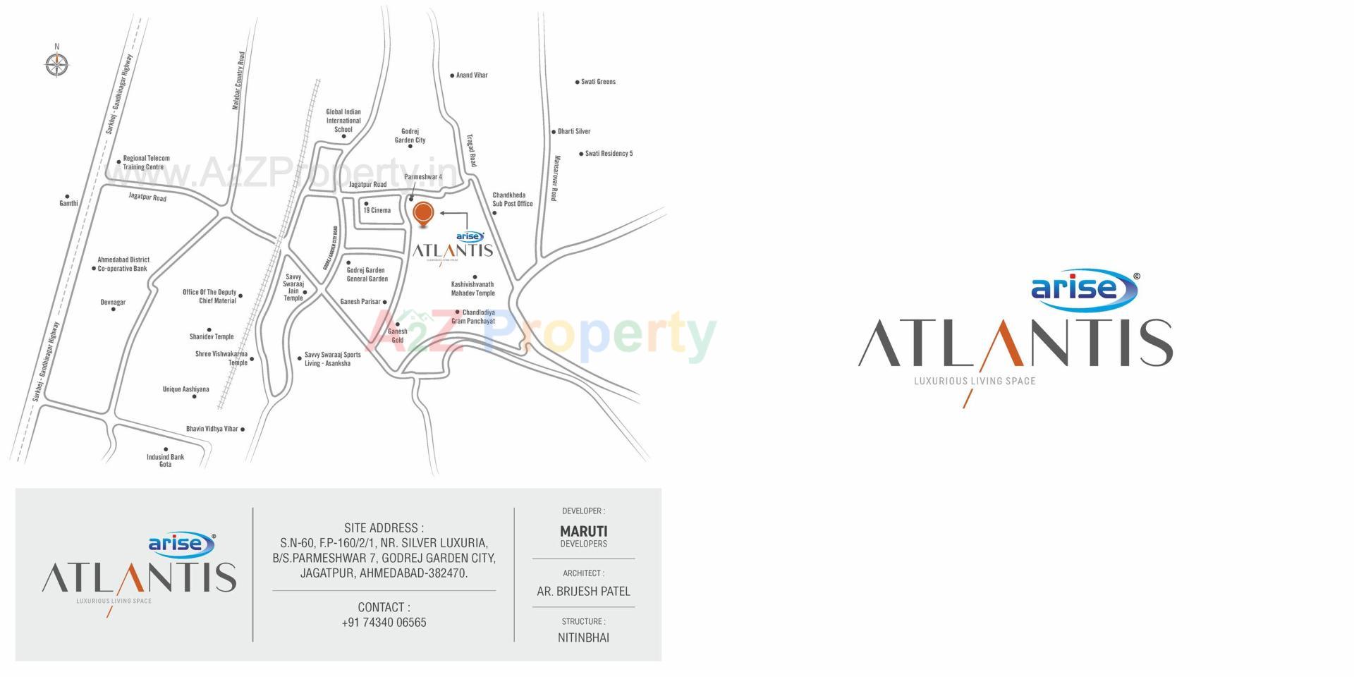  of real estate project Arise Atlantis located at Jagatpur, Ahmedabad, Gujarat