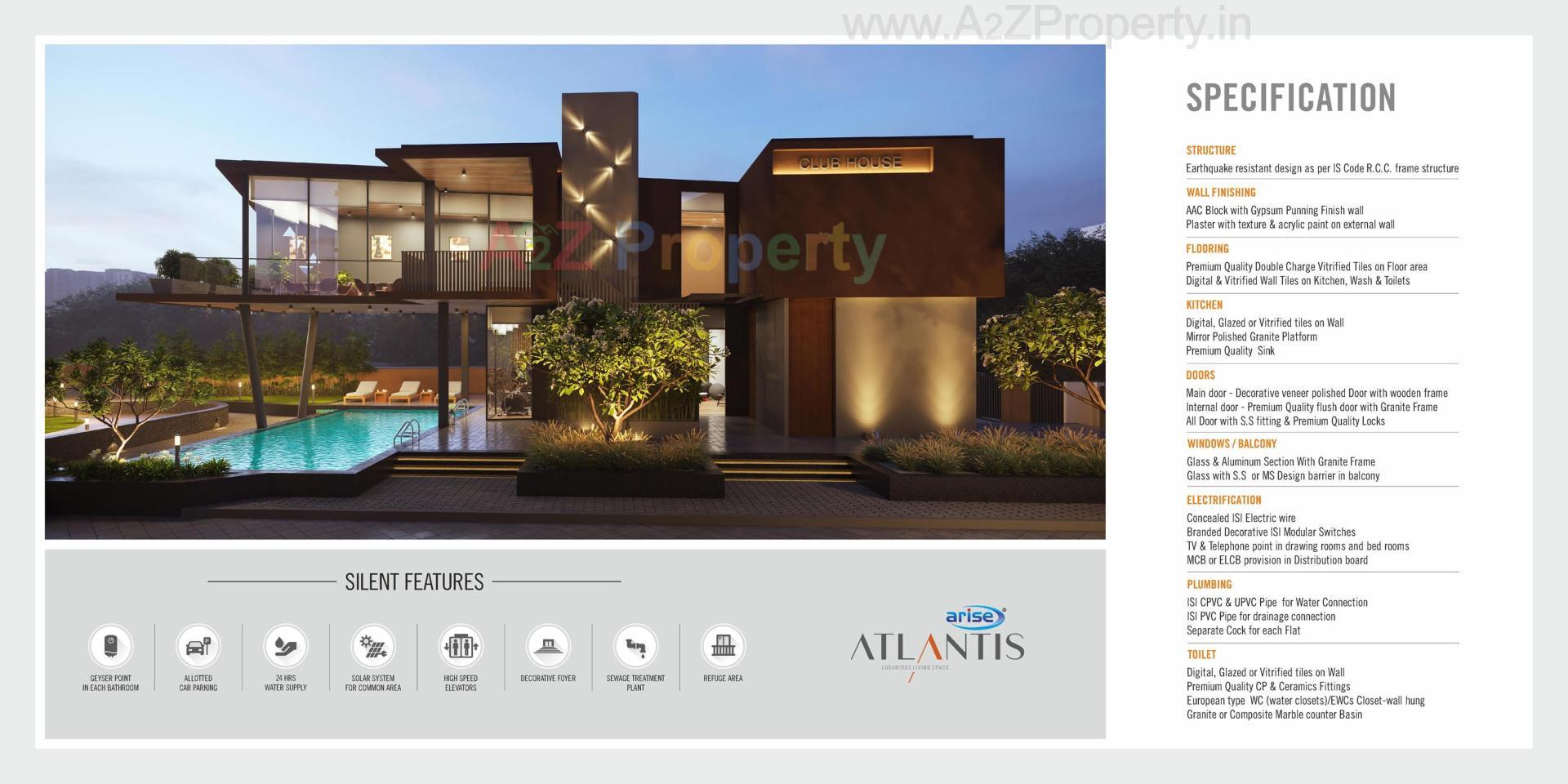 3D Elevation of real estate project Arise Atlantis located at Jagatpur, Ahmedabad, Gujarat