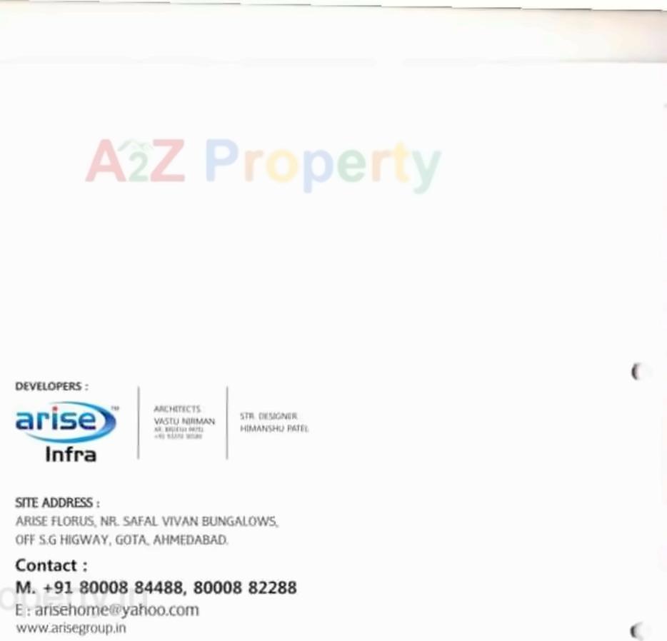  of real estate project Arise Florus located at Jagatpur, Ahmedabad, Gujarat