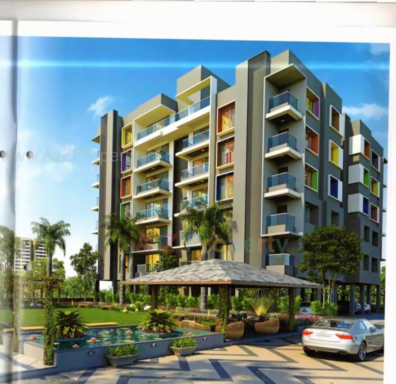 3D Elevation of real estate project Arise Florus located at Jagatpur, Ahmedabad, Gujarat
