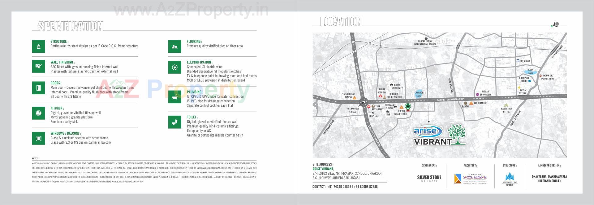  of real estate project Arise Vibrant located at Chharodi, Ahmedabad, Gujarat