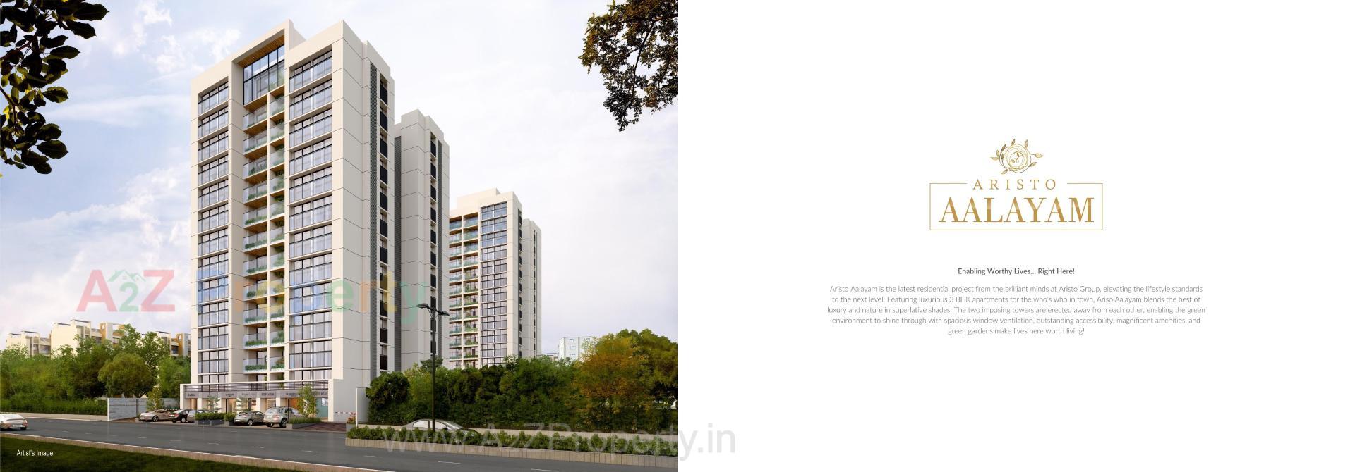3D Elevation of real estate project Aristo Aalayam located at Gota, Ahmedabad, Gujarat