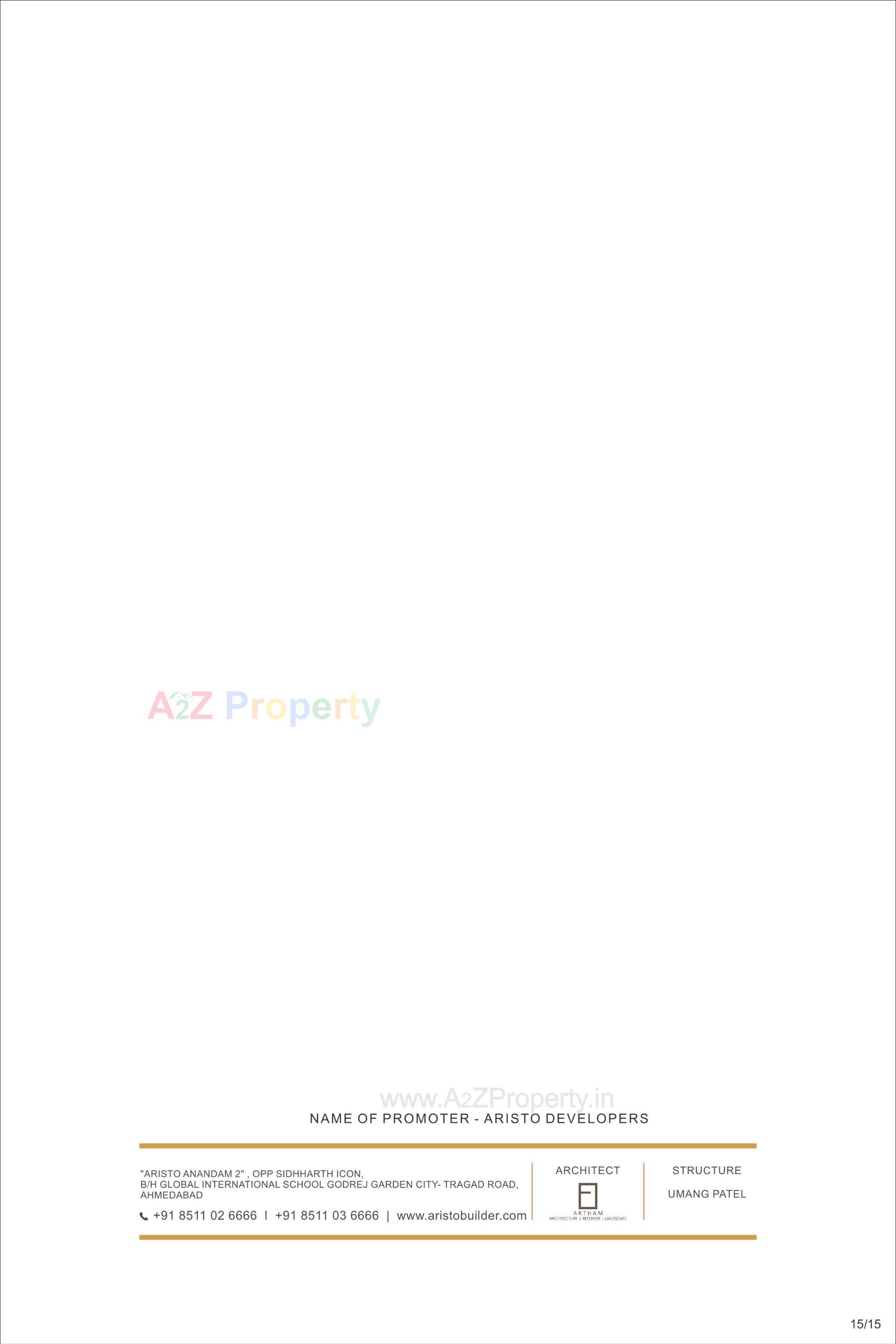  of real estate project Aristo Anandam located at Tragad, Ahmedabad, Gujarat