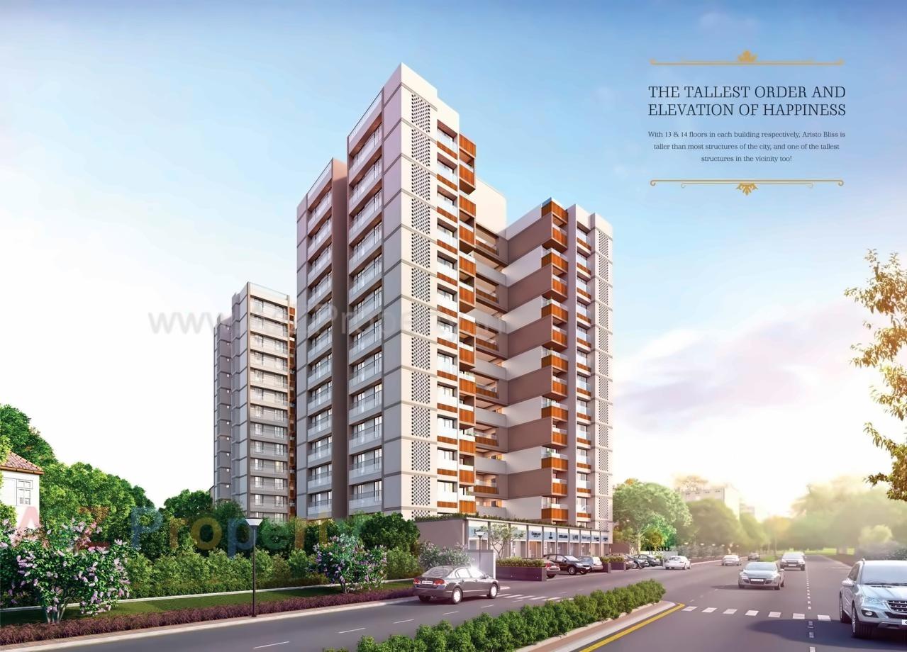 3D Elevation of real estate project Aristo Bliss located at Gota, Ahmedabad, Gujarat