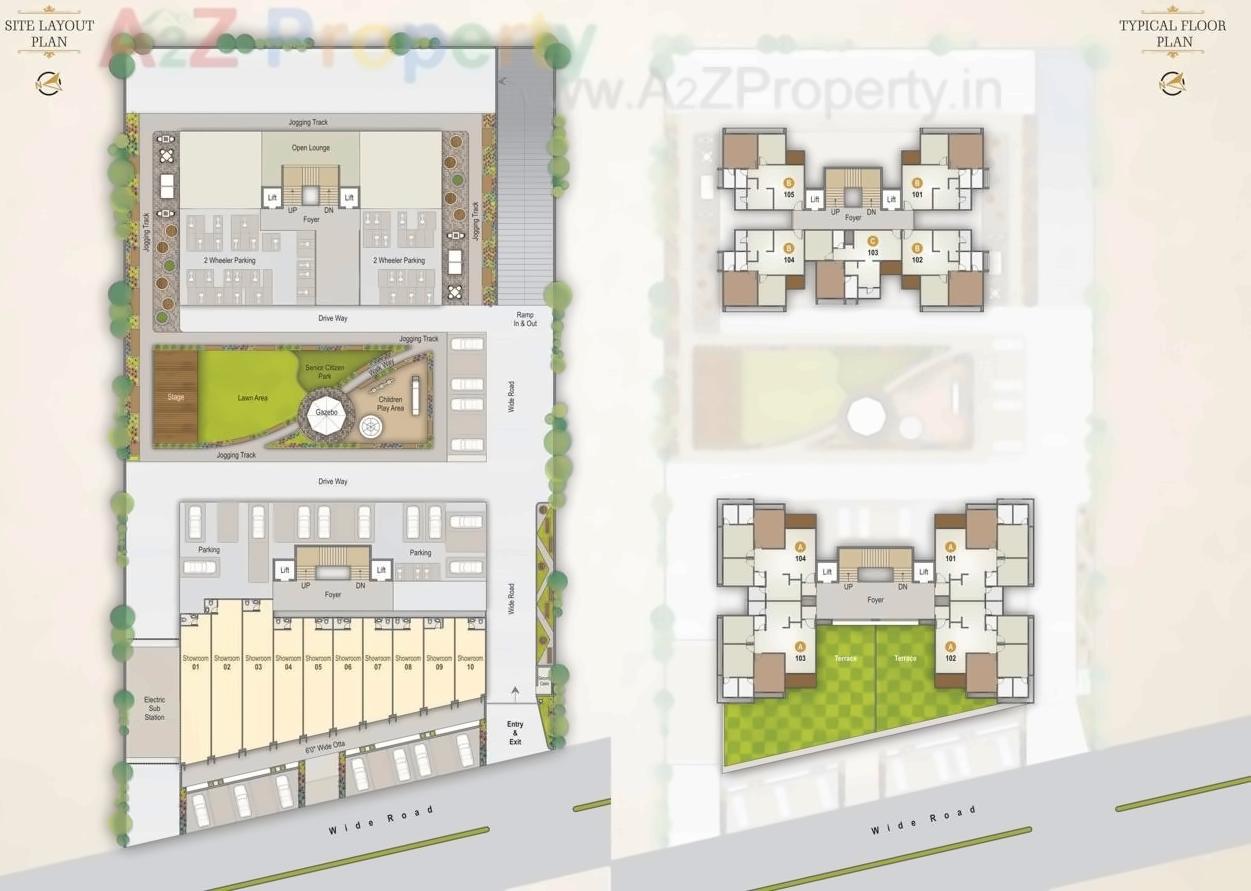 Layout of real estate project Aristo Bliss located at Gota, Ahmedabad, Gujarat