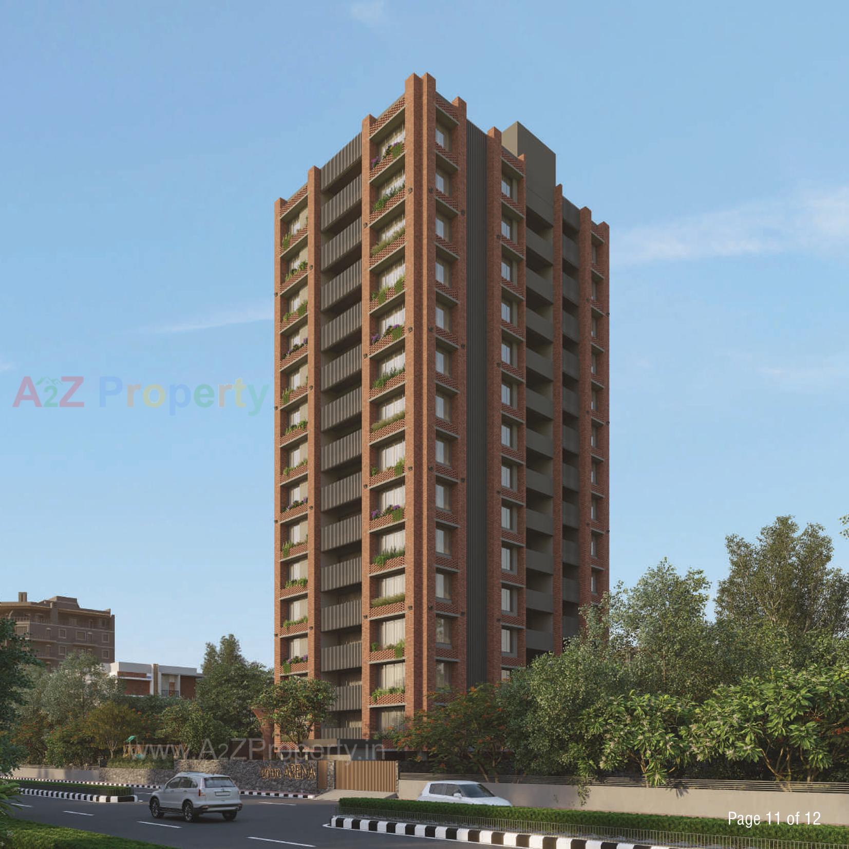 3D Elevation of real estate project Arjun Arena located at Wadaj, Ahmedabad, Gujarat