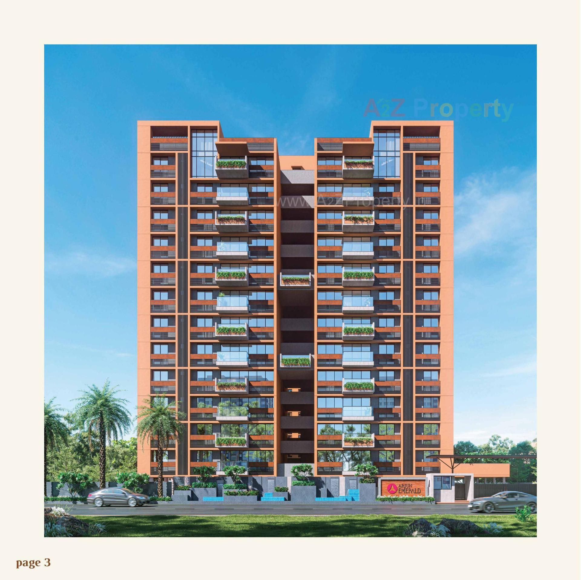 3D Elevation of real estate project Arjun Emerald located at Wadaj, Ahmedabad, Gujarat