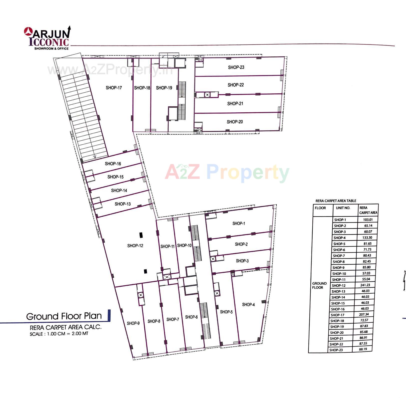 Layout of real estate project Arjun Icconic located at Wadaj, Ahmedabad, Gujarat