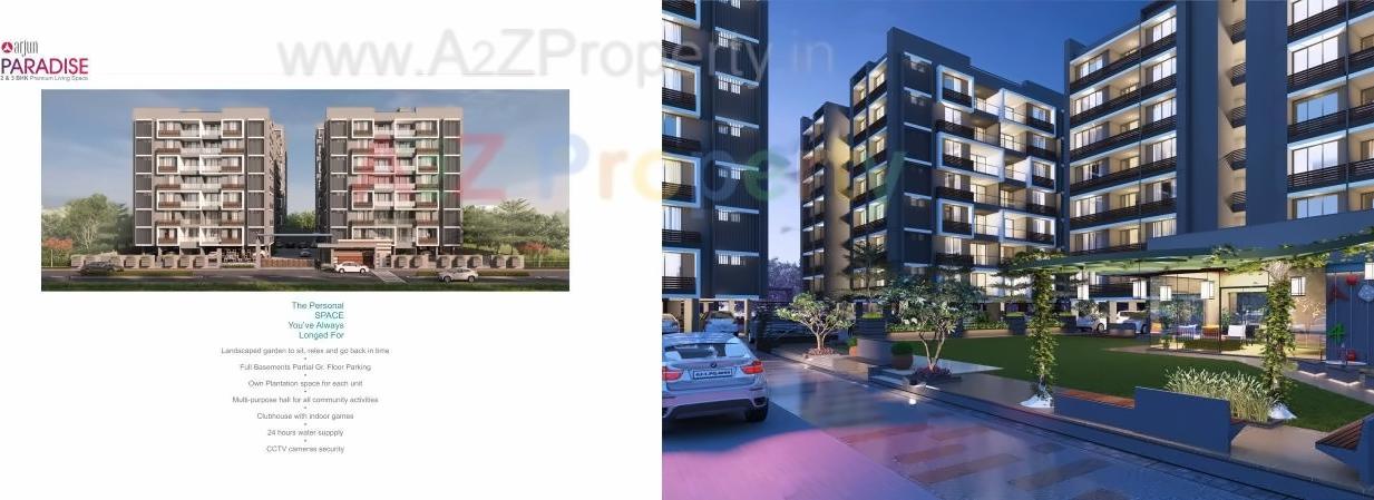 3D Elevation of real estate project Arjun Paradise located at Wadaj, Ahmedabad, Gujarat