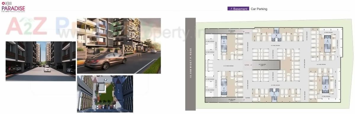 Layout of real estate project Arjun Paradise located at Wadaj, Ahmedabad, Gujarat