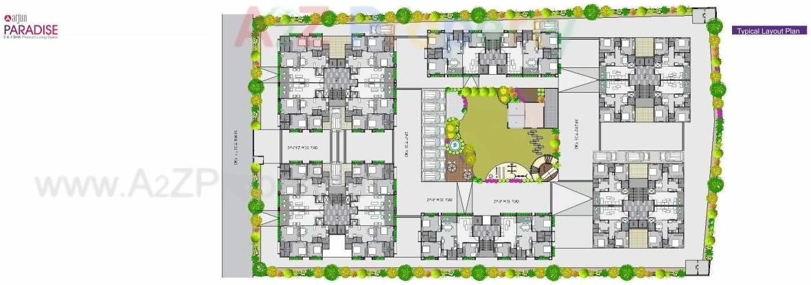 Layout of real estate project Arjun Paradise located at Wadaj, Ahmedabad, Gujarat