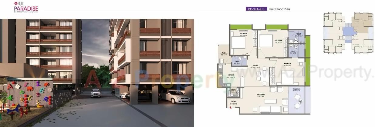 Layout of real estate project Arjun Paradise located at Wadaj, Ahmedabad, Gujarat